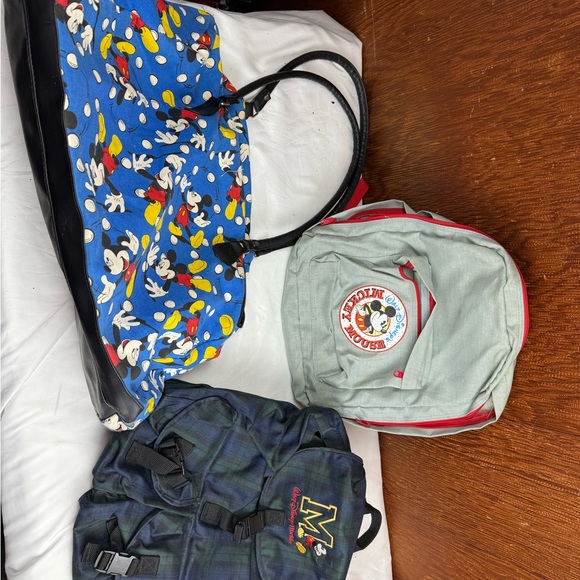 Disney Mickey Mouse Bag Lot Three total bags - Picture 1 of 13